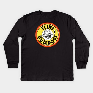 Defunct Flint Bulldogs Hockey Kids Long Sleeve T-Shirt